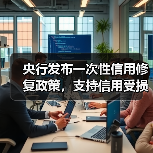 央行发布一次性信用修复政策，支持信用受损但积极还款的个人高效便捷重塑信用（图2）