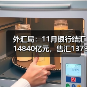 外汇局：11月银行结汇14840亿元，售汇13732亿元（图4）