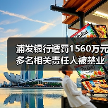 浦发银行遭罚1560万元 多名相关责任人被禁业(图1) 浦发银行遭罚1560万元 多名相关责任人被禁业(图1)