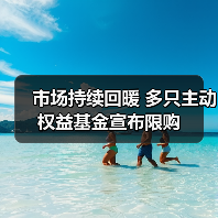 市场持续回暖 多只主动权益基金宣布限购（图1）