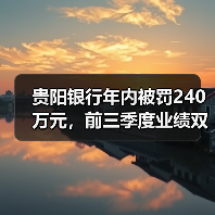 贵阳银行年内被罚240万元，前三季度业绩双降，不良率升至九年高位（图2）