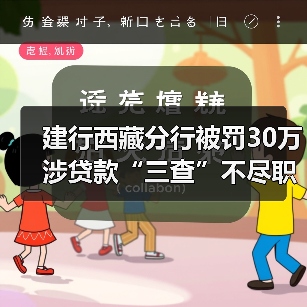 建行西藏分行被罚30万 涉贷款“三查”不尽职(图3) 建行西藏分行被罚30万 涉贷款“三查”不尽职(图3)