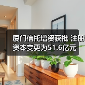 厦门信托增资获批 注册资本变更为51.6亿元(图3) 厦门信托增资获批 注册资本变更为51.6亿元(图3)