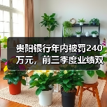 贵阳银行年内被罚240万元,前三季度业绩双降,不良率升至九年高位(图2) 贵阳银行年内被罚240万元,前三季度业绩双降,不良率升至九年高位(图2)