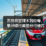 因贷后管理不到位等,泉州银行莆田分行被罚105万元(图1) 因贷后管理不到位等,泉州银行莆田分行被罚105万元(图1)