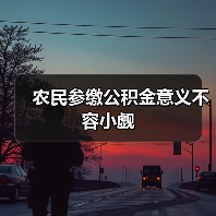 农民参缴公积金意义不容小觑（图3）
