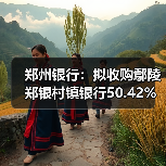 郑州银行:拟收购鄢陵郑银村镇银行50.42%股份并改建为分支机构(图1) 郑州银行:拟收购鄢陵郑银村镇银行50.42%股份并改建为分支机构(图1)