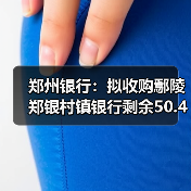 郑州银行:拟收购鄢陵郑银村镇银行剩余50.42%股份(图1) 郑州银行:拟收购鄢陵郑银村镇银行剩余50.42%股份(图1)
