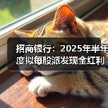 招商银行:2025年半年度拟每股派发现金红利1.013元(图1) 招商银行:2025年半年度拟每股派发现金红利1.013元(图1)