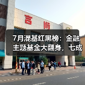 7月混基红黑榜:金融主题基金大翻身,七成混基仍浮亏(图2) 7月混基红黑榜:金融主题基金大翻身,七成混基仍浮亏(图2)