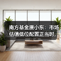 南方基金唐小东:市场估值低位配置正当时,市场信心有望重振(图1) 南方基金唐小东:市场估值低位配置正当时,市场信心有望重振(图1)