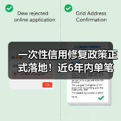 一次性信用修复政策正式落地！近6年内单笔逾期金额不超万元的个人，明年3月底前足额偿还将不再展示逾期信息（图1）