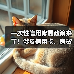 一次性信用修复政策来了!涉及信用卡、房贷、消费贷,还款后“免申即享”(图2) 一次性信用修复政策来了!涉及信用卡、房贷、消费贷,还款后“免申即享”(图2)