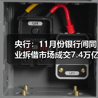 央行：11月份银行间同业拆借市场成交7.4万亿元，环比增加9.6%（图3）