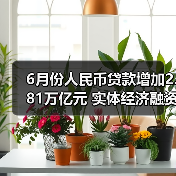 6月份人民币贷款增加2.81万亿元 实体经济融资需求显著回升(图1) 6月份人民币贷款增加2.81万亿元 实体经济融资需求显著回升(图1)
