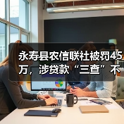 永寿县农信联社被罚45万，涉贷款“三查”不到位（图4）