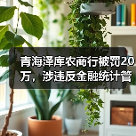 青海泽库农商行被罚20万,涉违反金融统计管理规定(图2) 青海泽库农商行被罚20万,涉违反金融统计管理规定(图2)