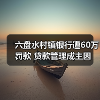 六盘水村镇银行遭60万罚款 贷款管理成主因（图3）