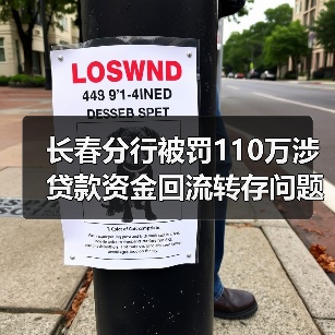 长春分行被罚110万涉贷款资金回流转存问题（图3）