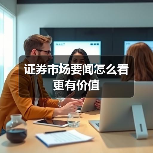 证券市场要闻怎么看更有价值