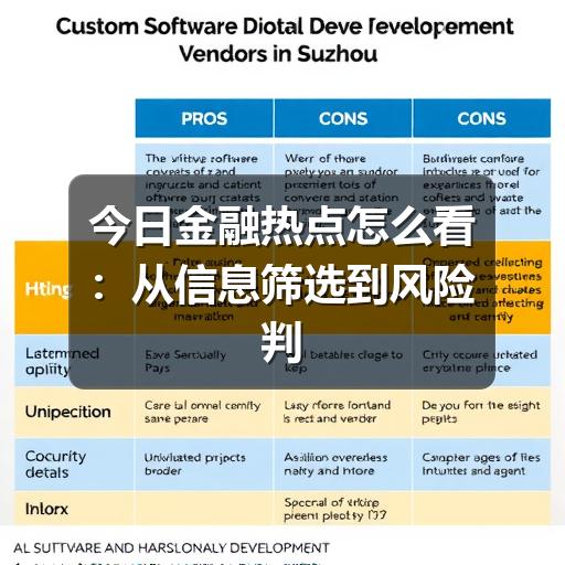 今日金融热点怎么看:从信息筛选到风险判断的实用方法